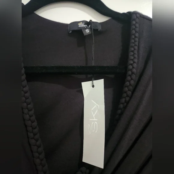 Sky Brand Black Braided Women's Top - Picture 3 of 7